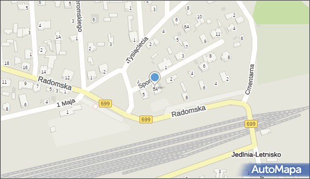 Jedlnia-Letnisko, Plac Wolności, 5A, mapa Jedlnia-Letnisko