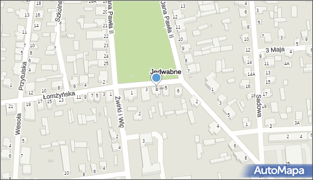 Jedwabne, Plac Jana Pawła II, 4, mapa Jedwabne