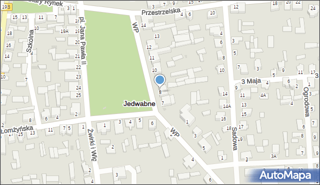 Jedwabne, Plac Jana Pawła II, 8, mapa Jedwabne