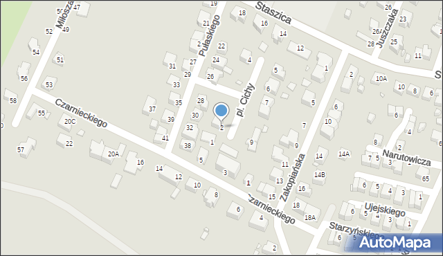 Jelenia Góra, Plac Cichy, 2, mapa Jelenia Góra
