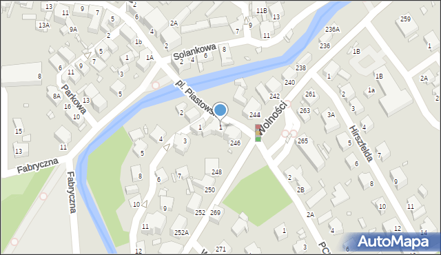 Jelenia Góra, Plac Piastowski, 1, mapa Jelenia Góra