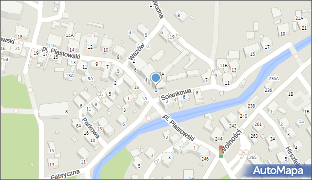 Jelenia Góra, Plac Piastowski, 2, mapa Jelenia Góra