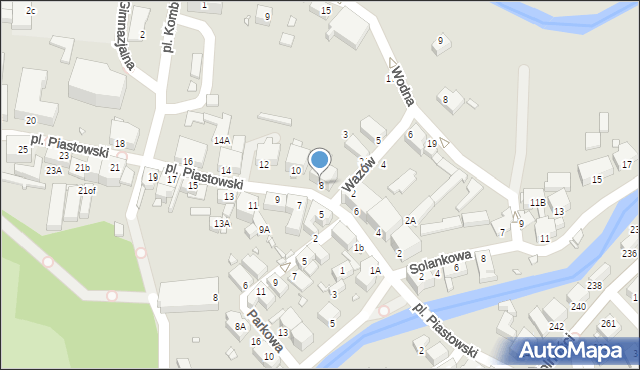 Jelenia Góra, Plac Piastowski, 8, mapa Jelenia Góra