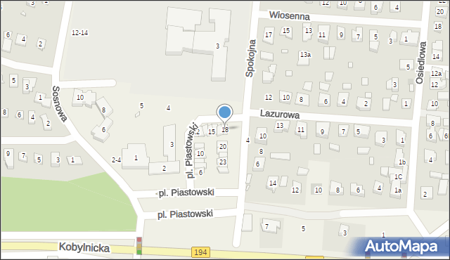 Jerzykowo, Plac Piastowski, 18, mapa Jerzykowo