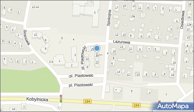 Jerzykowo, Plac Piastowski, 20, mapa Jerzykowo