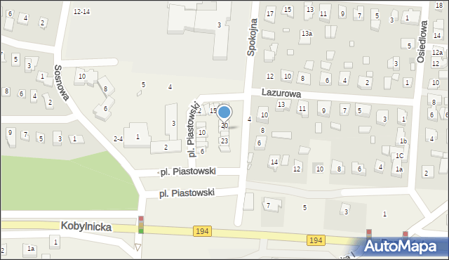 Jerzykowo, Plac Piastowski, 21, mapa Jerzykowo