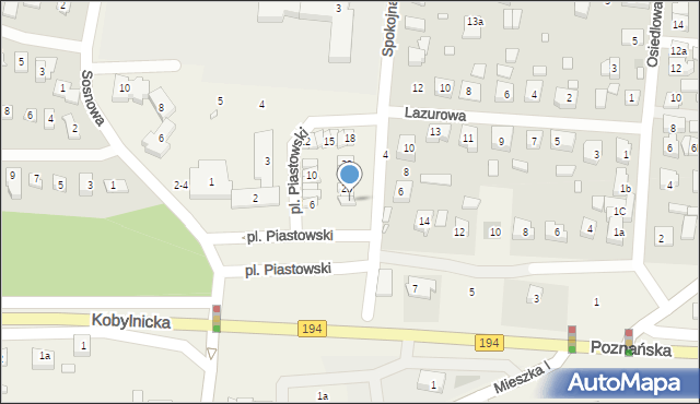 Jerzykowo, Plac Piastowski, 25, mapa Jerzykowo