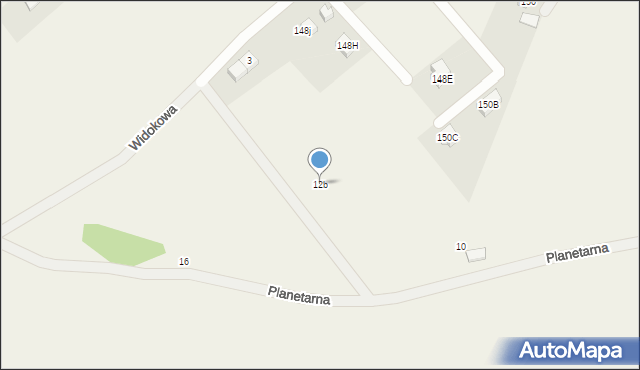 Jeżów Sudecki, Planetarna, 12b, mapa Jeżów Sudecki