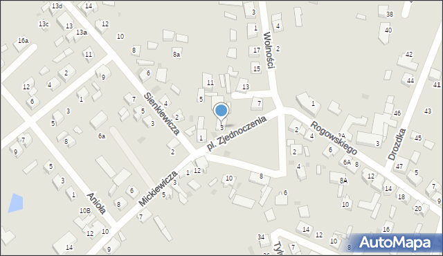 Kalety, Plac Zjednoczenia, 3, mapa Kalety