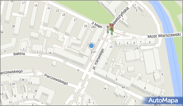 Kalisz, Plac Kilińskiego Jana, płk., 2, mapa Kalisza