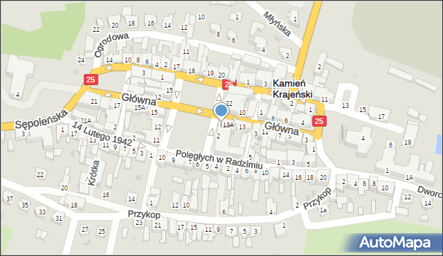 Kamień Krajeński, Plac Odrodzenia, 1, mapa Kamień Krajeński