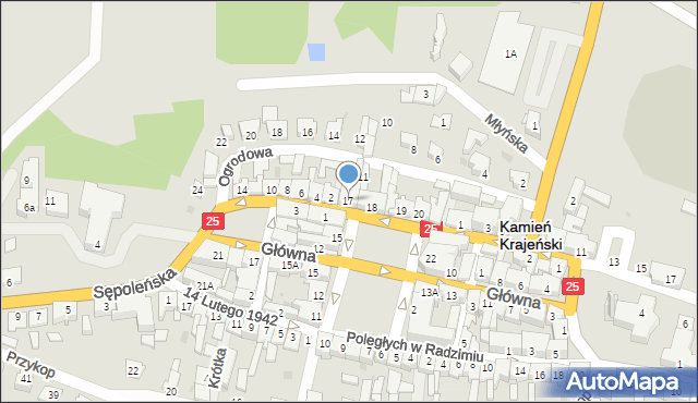 Kamień Krajeński, Plac Odrodzenia, 17, mapa Kamień Krajeński