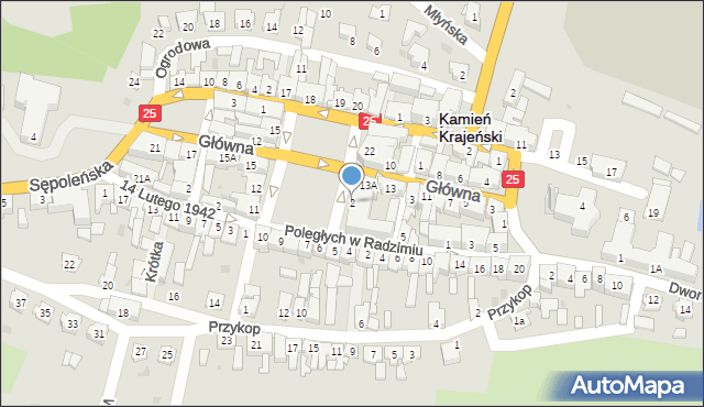 Kamień Krajeński, Plac Odrodzenia, 2, mapa Kamień Krajeński