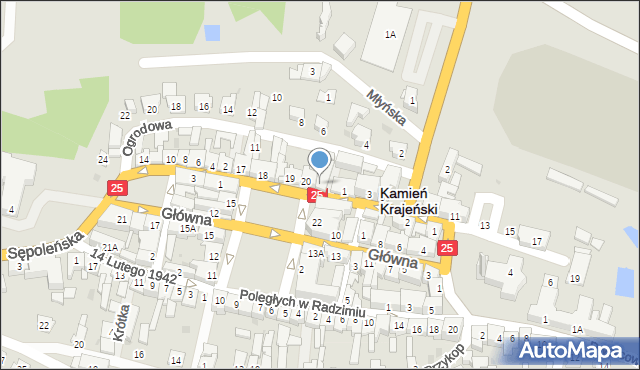 Kamień Krajeński, Plac Odrodzenia, 21, mapa Kamień Krajeński