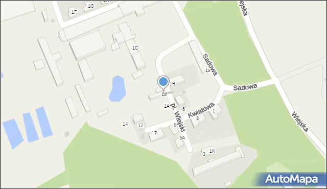 Kamieniec, Plac Wiejski, 1d, mapa Kamieniec