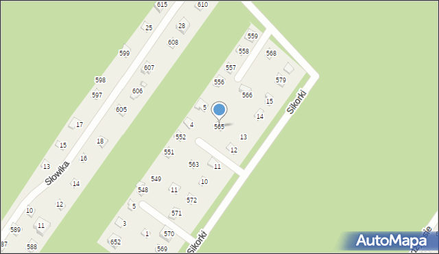 Kamińsko, Plac Kormorana, 565, mapa Kamińsko