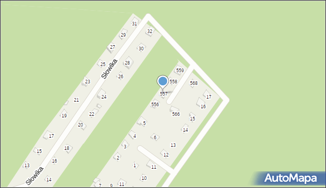 Kamińsko, Plac Sępa, 557, mapa Kamińsko