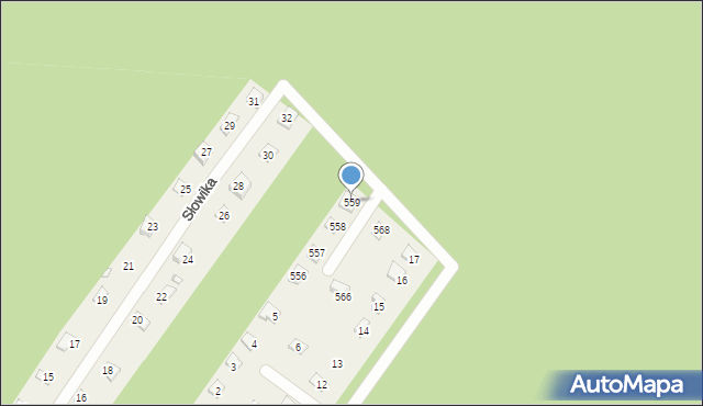 Kamińsko, Plac Sępa, 559, mapa Kamińsko