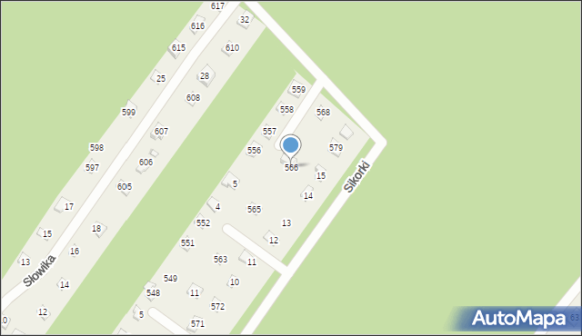 Kamińsko, Plac Sępa, 566, mapa Kamińsko