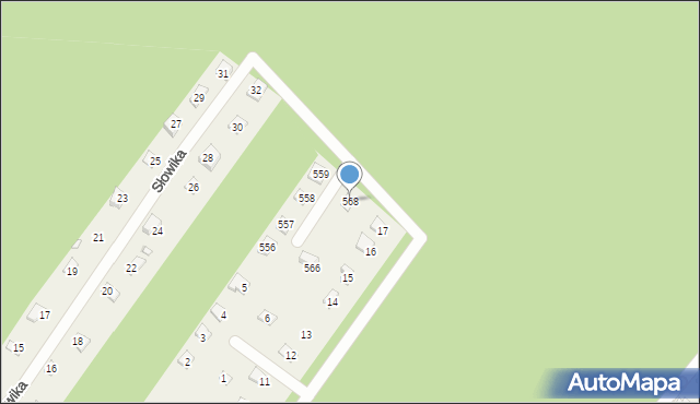 Kamińsko, Plac Sępa, 568, mapa Kamińsko