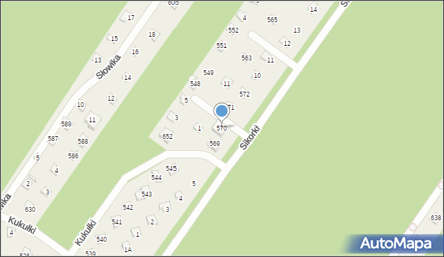 Kamińsko, Plac Sokoła, 570, mapa Kamińsko