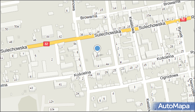 Kargowa, Plac Berwińskiego, 10, mapa Kargowa