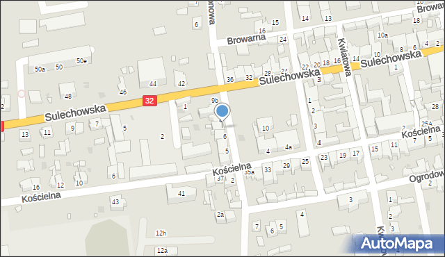 Kargowa, Plac Berwińskiego, 7, mapa Kargowa
