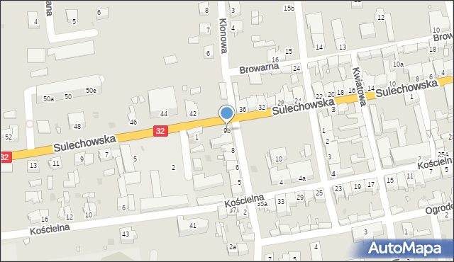 Kargowa, Plac Berwińskiego, 9b, mapa Kargowa