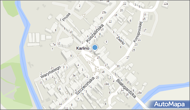Karlino, Plac Jana Pawła II, 14, mapa Karlino