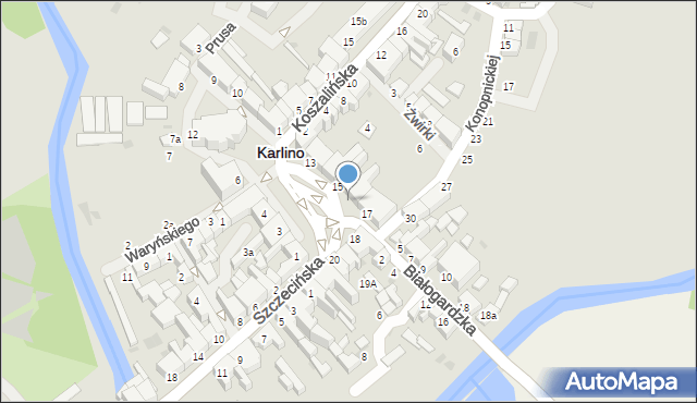 Karlino, Plac Jana Pawła II, 16, mapa Karlino