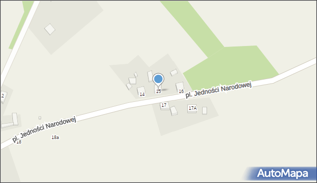 Karsko, Plac Jedności Narodowej, 15, mapa Karsko