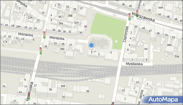 Katowice, Plac Szramka Emila, ks., 2, mapa Katowic