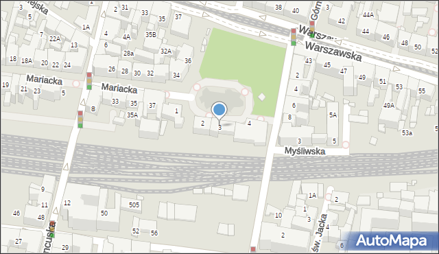 Katowice, Plac Szramka Emila, ks., 3, mapa Katowic