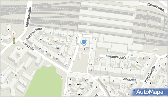 Katowice, Plac Oddziałów Młodzieży Powstańczej, 8, mapa Katowic