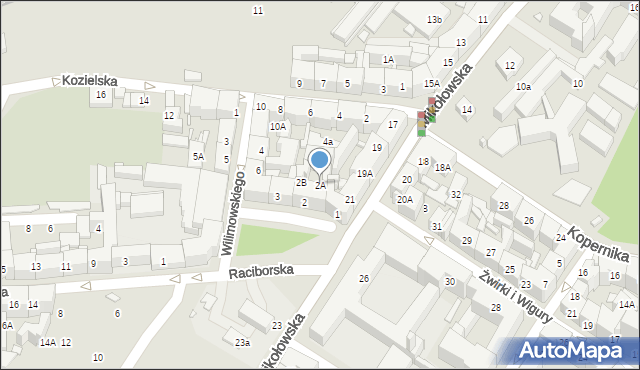 Katowice, Plac Rostka Józefa, dr., 2A, mapa Katowic