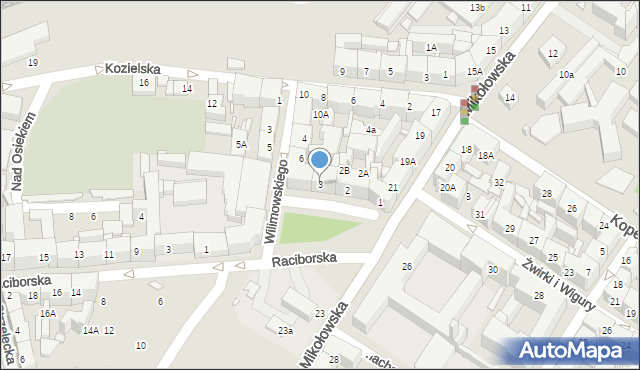 Katowice, Plac Rostka Józefa, dr., 3, mapa Katowic