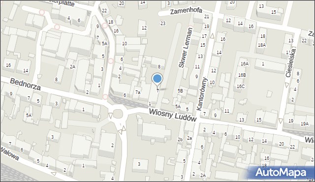 Katowice, Plac Powstańców Śląskich, 7, mapa Katowic