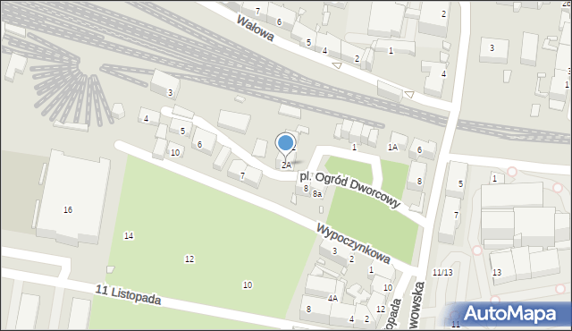 Katowice, Plac Ogród Dworcowy, 2A, mapa Katowic