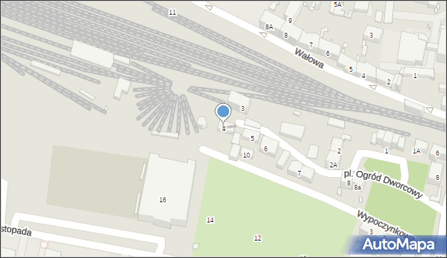 Katowice, Plac Ogród Dworcowy, 4, mapa Katowic