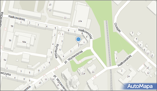 Katowice, Plac Wyzwolenia, 2, mapa Katowic