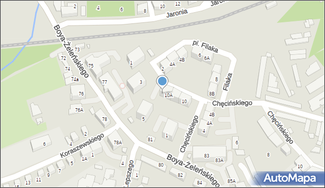 Katowice, Plac Filaka, 10b, mapa Katowic