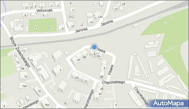 Katowice, Plac Filaka, 6, mapa Katowic