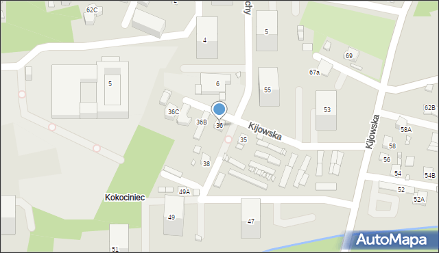 Katowice, Płochy Józefa, 36, mapa Katowic