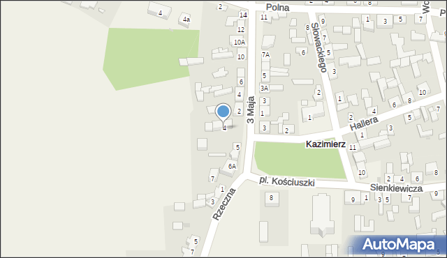 Kazimierz, Plac Kościuszki Tadeusza, gen., 4, mapa Kazimierz