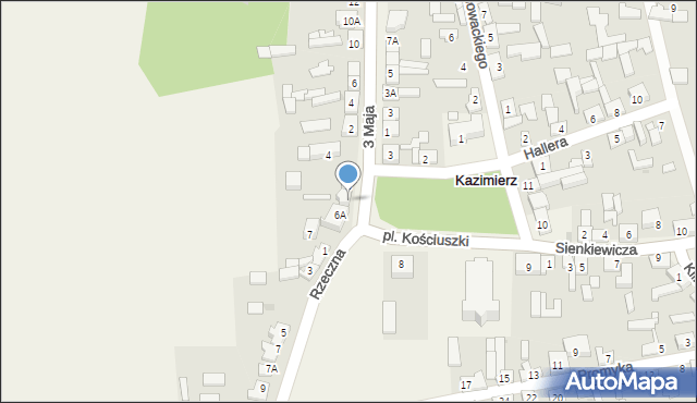 Kazimierz, Plac Kościuszki Tadeusza, gen., 6, mapa Kazimierz