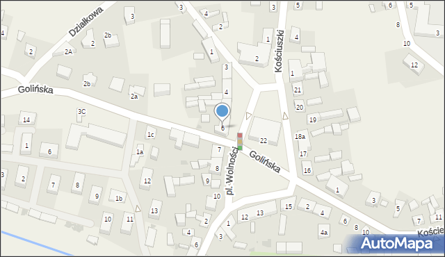 Kazimierz Biskupi, Plac Wolności, 6, mapa Kazimierz Biskupi