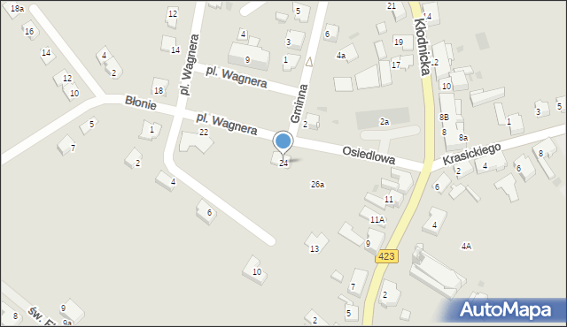 Kędzierzyn-Koźle, Plac Wagnera Richarda, 24, mapa Kędzierzyna-Koźle