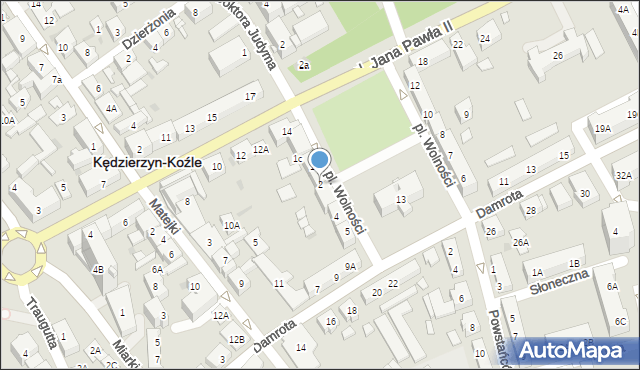Kędzierzyn-Koźle, Plac Wolności, 2, mapa Kędzierzyna-Koźle