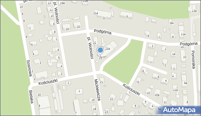 Kępice, Plac Wolności, 23, mapa Kępice