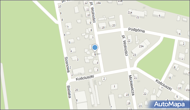 Kępice, Plac Wolności, 5, mapa Kępice